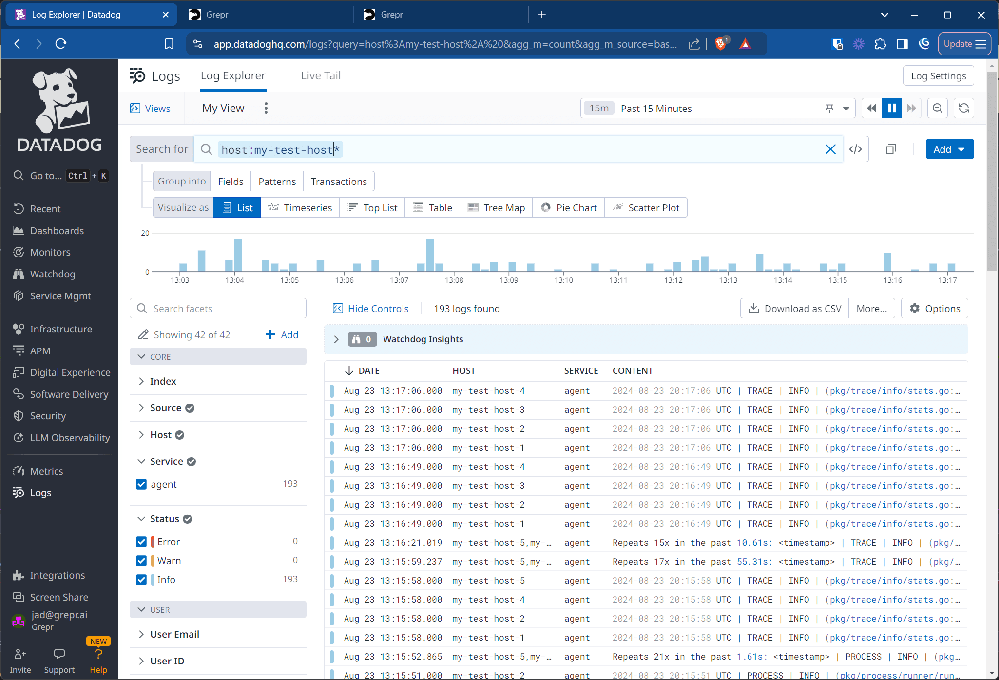 Datadog logs