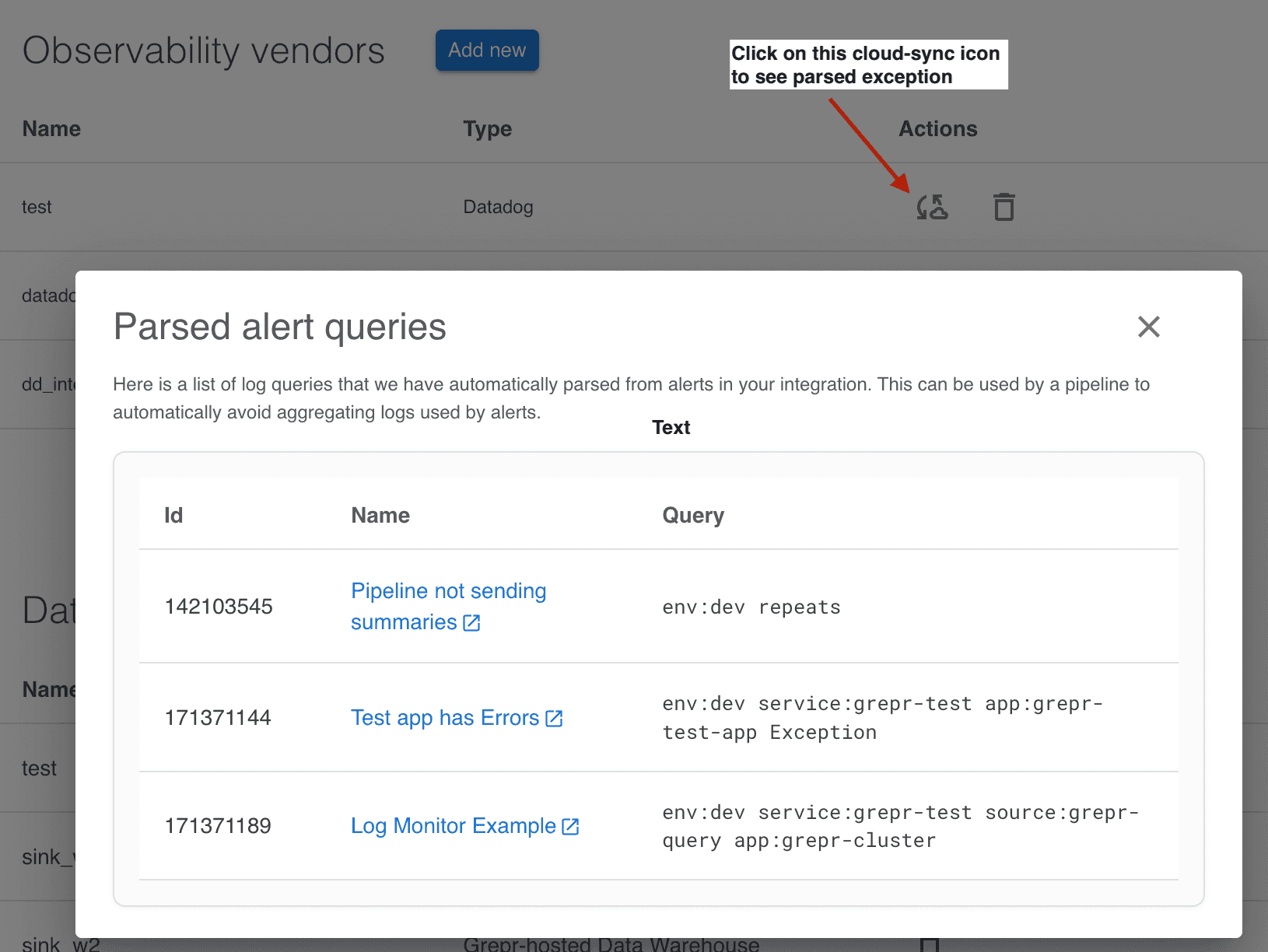 Datadog Parsed Alerts
